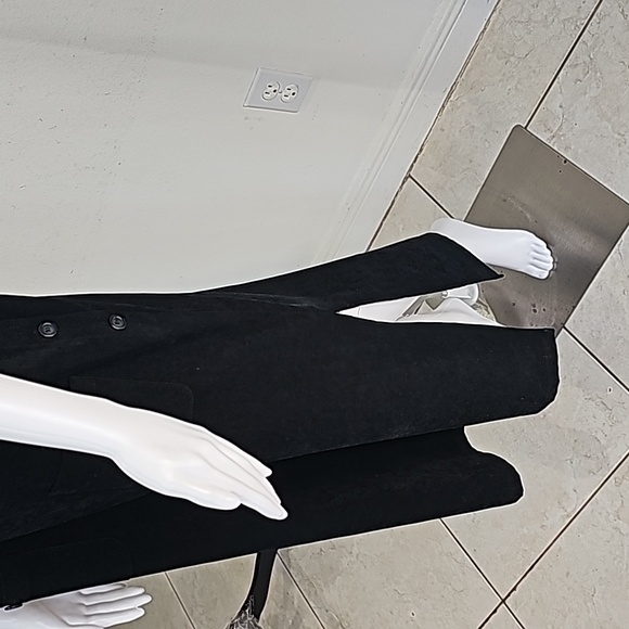 Talbots Corduroy Black Jumper Maxi Dress Sleeveless Side  buttons Size M - Picture 4 of 13